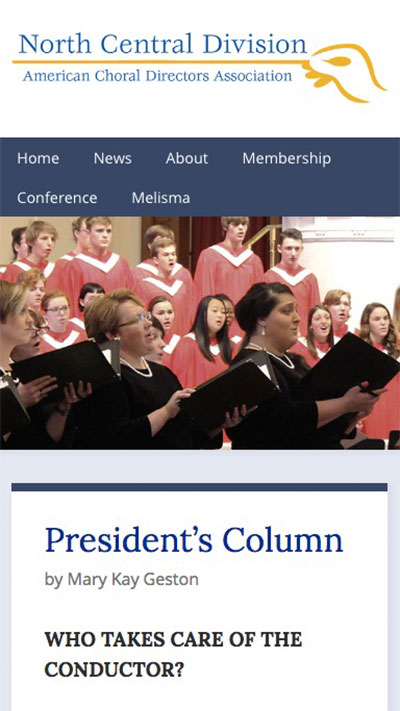 Website for the North Central Division of the ACDA